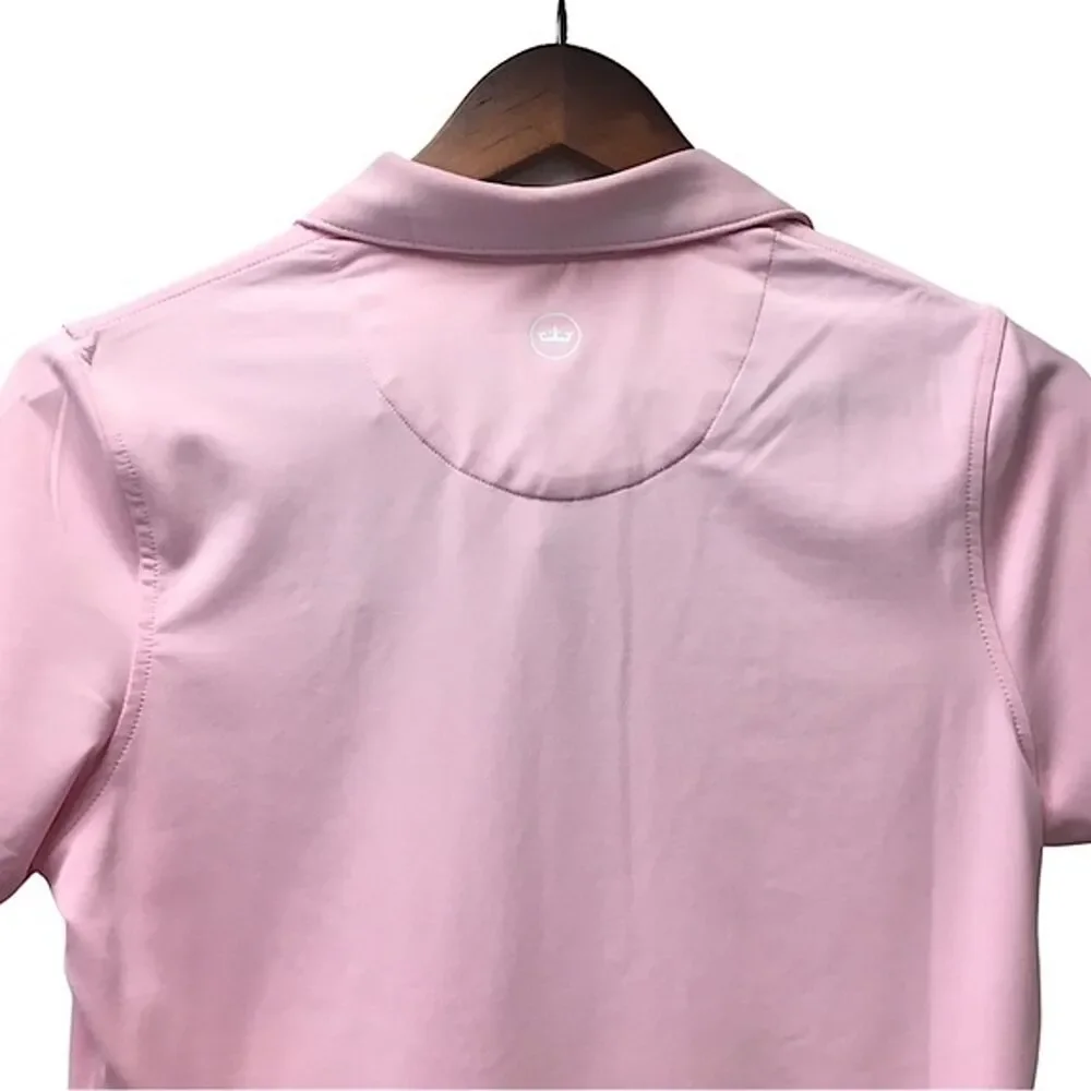 Peter Millar Pink Polo Shirt XS Short Sleeve Gold Performace Top - Picture 5 of 7